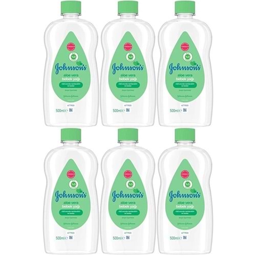 Johnsons Baby Bebek Yağı 500ML Aloe Vera (6 Lı Set)