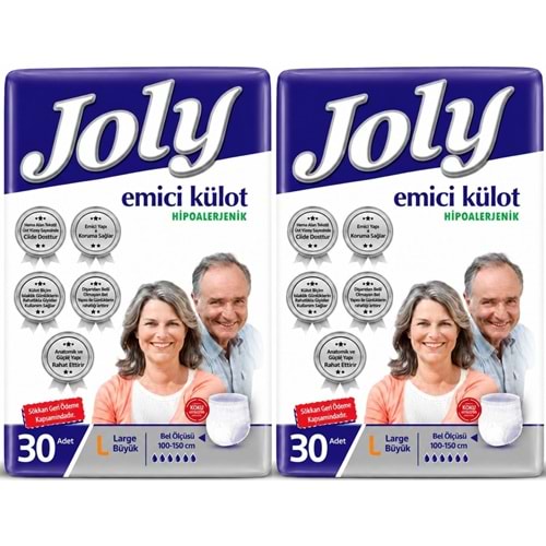 Joly Emici Külot Yetişkin Bezi L - Büyük - Large 60 Adet
