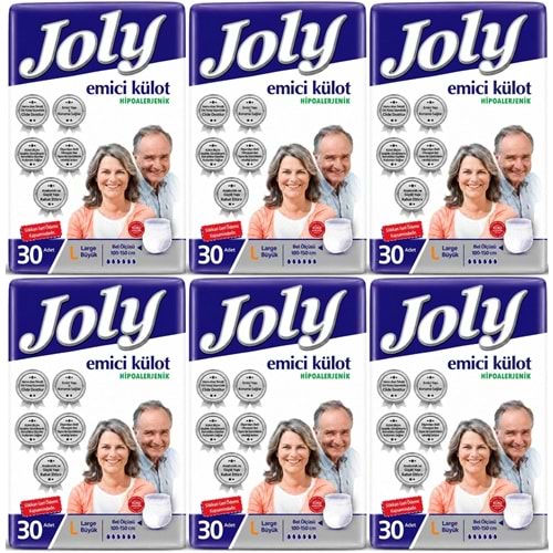 Joly Emici Külot Yetişkin Bezi L - Büyük - Large 180 Adet