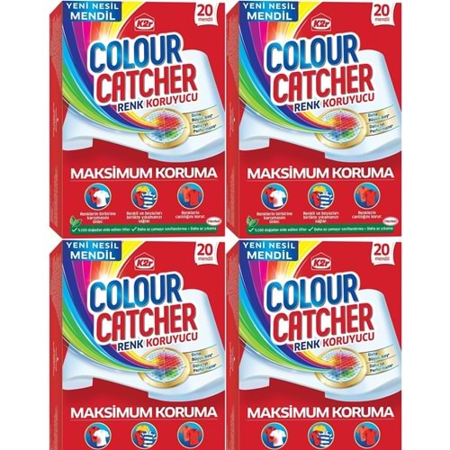 K2R Colour Catcher Renk Koruyucu Mendil 80 Li Ekonomik Pk (4PK*20)
