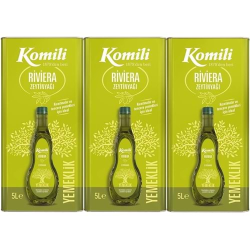 Komili Zeytinyağı 15LT Riviera (Teneke) (3PK*5LT)