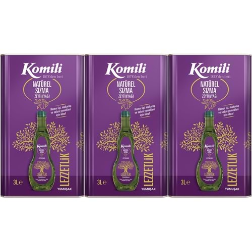 Komili Zeytinyağı 9LT Natural Ege Sızması (Teneke) (3PK*3LT)