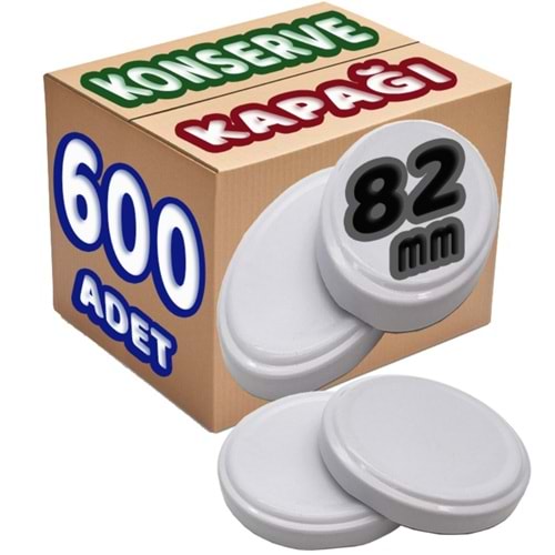SBK Konserve Kavanoz Kapağı Büyük Standart (82mm) 600 Lü Set