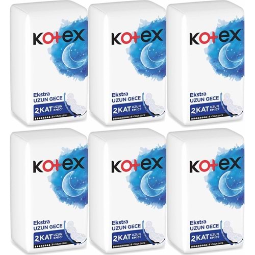 Kotex Hijyenik Ped Ekstra Uzun Gece 54 Lü Set (6PK*9)