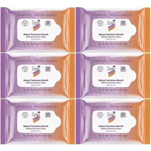 Lux Makyaj Temizleme Mendili Havlu 120 Yaprak (6PK*20)