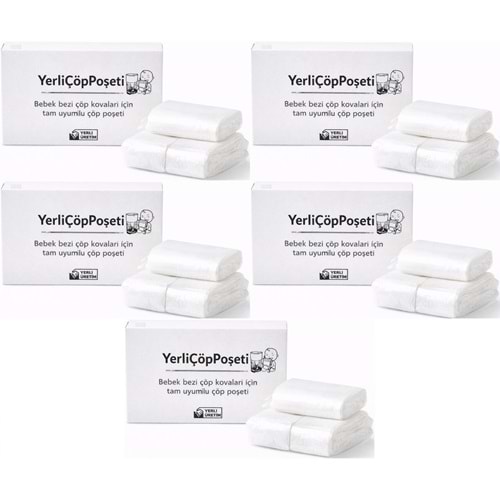 Mandaş Tommee Tippee Twist & Click Çöp Poşeti Tam Uyumlu Yerli (3 Lü Yedek Set) KOVASIZ (5 Li Set)