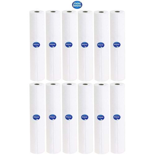 Mavi Beyaz Hasta Muayene Masa Örtüsü 50*25Cm 50 Metre (12 Li Set)