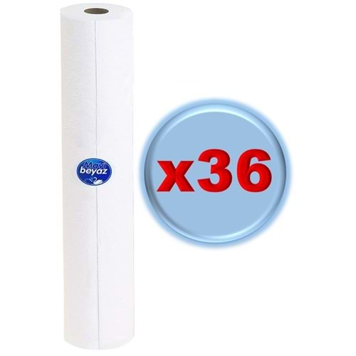 Mavi Beyaz Hasta Muayene Masa Örtüsü 50*25Cm 50 Metre (36 Lı Set)