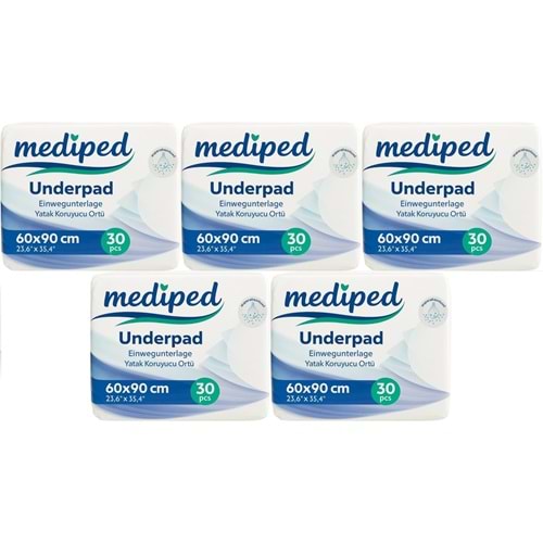 Mediped Hasta Alt Açma Yatak Koruyucu Örtü 60*90CM Klasik 150 Adet (5PK*30)