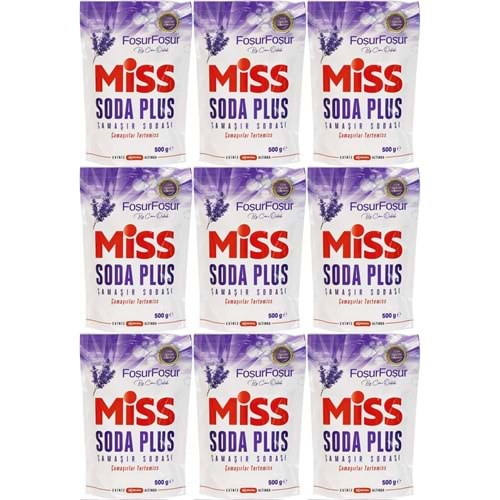 Miss Soda Plus Çamaşır Sodası 500 GR Lavanta (9 Lu Set) Toplam 4500 GR