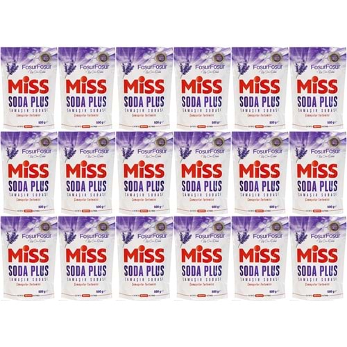 Miss Soda Plus Çamaşır Sodası 500 GR Lavanta (18 Li Set) Toplam 9000 GR