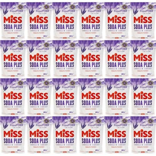 Miss Soda Plus Çamaşır Sodası 500 GR Lavanta (24 Lü Set) Toplam 12000 GR