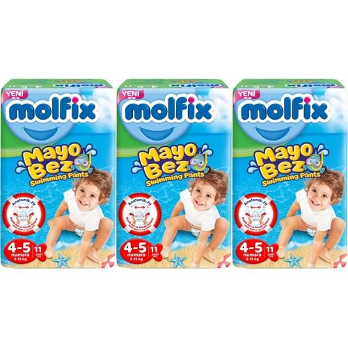 Molfix Swimming Pants (Mayo Bez) Beden:4-5 (9-15Kg) 33 Adet