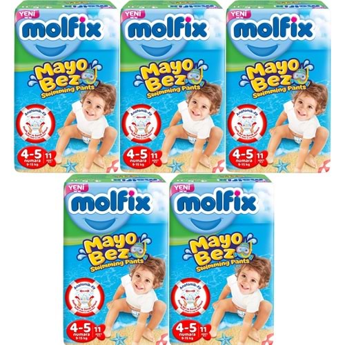 Molfix Swimming Pants (Mayo Bez) Beden:4-5 (9-15Kg) 55 Adet