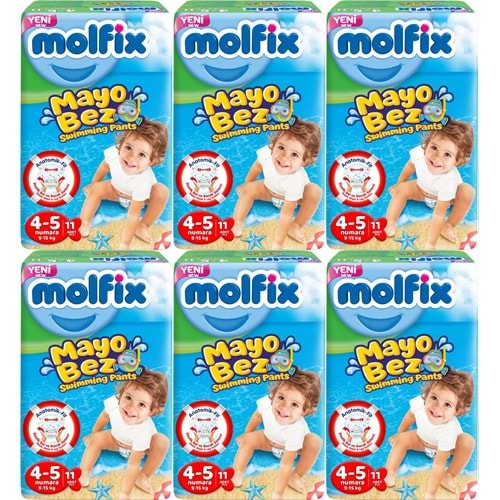 Molfix Swimming Pants (Mayo Bez) Beden:4-5 (9-15Kg) 66 Adet