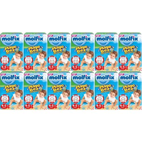 Molfix Swimming Pants (Mayo Bez) Beden:4-5 (9-15Kg) 132 Adet