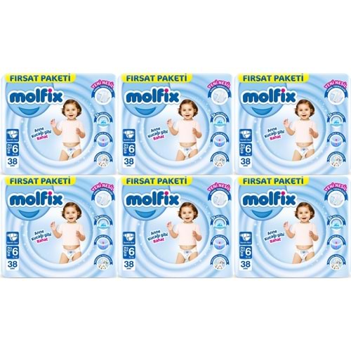 Molfix Bebek Bezi Beden:6 (15+KG) Extra Large 228 Adet Ekstra Fırsat Pk