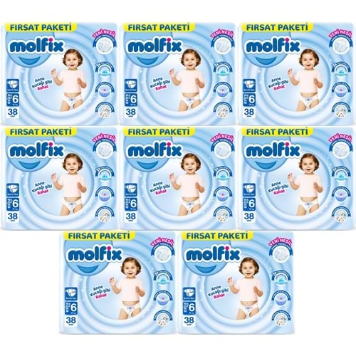 Molfix Bebek Bezi Beden:6 (15+KG) Extra Large 304 Adet Dev Ekonomik Fırsat Pk