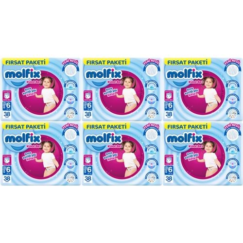 Molfix Külot Bebek Bezi Beden:6 (15+KG) Extra Large 228 Adet Ekstra Fırsat Pk