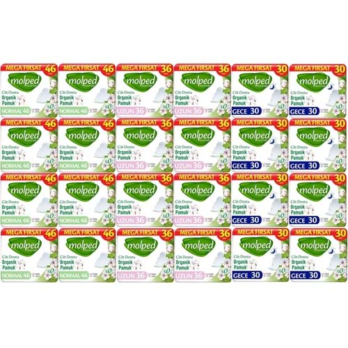 Molped Pure&Soft Hijyenik Ped Avantaj PK Normal 368 + Uzun 288 + Gece 240 Toplam : 896 Adet