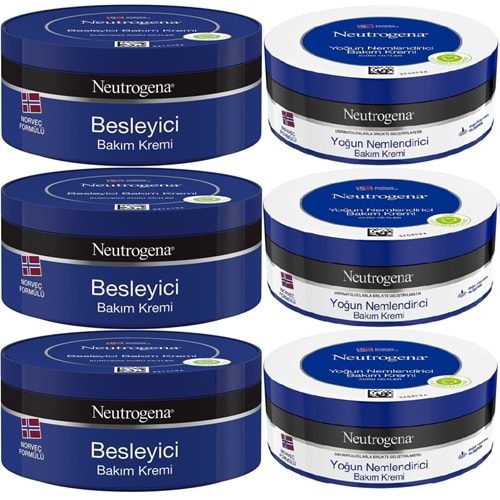 Neutrogena Norveç Formülü Bakım Kremi 200 ML (Karma 6 Lı Set Besleyici ve Yoğun)