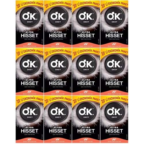 Okey Prezervatif 240 Adet Ultra Hisset Ekonomik Pk (12PK*20)