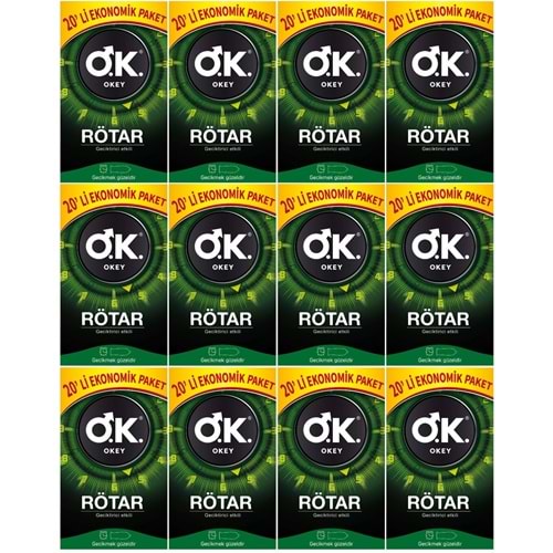 Okey Prezervatif 240 Adet Rötar (Geciktirici Etkili) Ekonomik Pk (12PK*20)