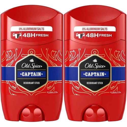 Old Spice Captain Stick Roll-On Men/Erkek Deodorant 50ML (2 Li Set)