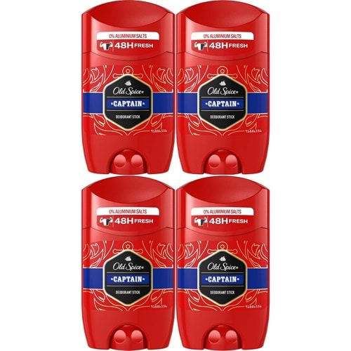 Old Spice Captain Stick Roll-On Men/Erkek Deodorant 50ML (4 Lü Set)