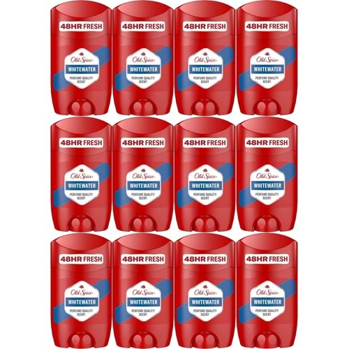 Old Spice WhiteWater Stick Roll-On Men/Erkek Deodorant 50ML (12 Li Set)