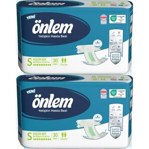 Önlem Hasta Bezi Bel Bantlı Tekstil Yüzey S - Small - Küçük 60 Adet (2PK*30)