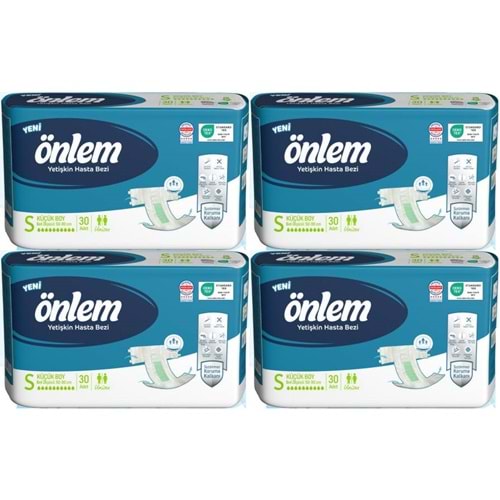 Önlem Hasta Bezi Bel Bantlı Tekstil Yüzey S - Small - Küçük 120 Adet (4PK*30)
