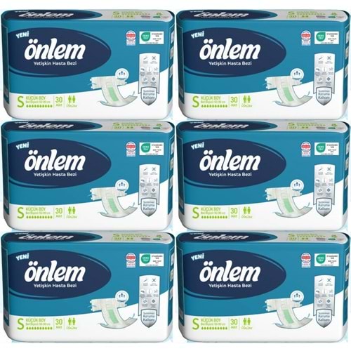 Önlem Yetişkin Bezi Bel Bantlı Tekstil Yüzey S - Small - Küçük 180 Adet (6PK*30)