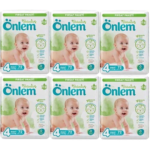 Önlem Bebek Bezi Botanika Beden:4 (4-9KG) Maxi 432 Adet Ekstra Fırsat Pk