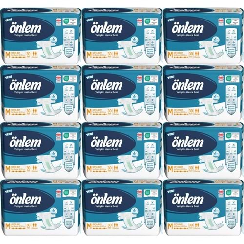 Önlem Hasta Bezi Bel Bantlı Tekstil Yüzey M - Medium - Orta 360 Adet (12PK*30)