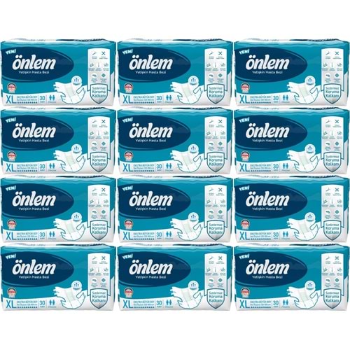Önlem Hasta Bezi Bel Bantlı Tekstil Yüzey XL - Extra Large - Ekstra Büyük 360 Adet (12PK*30)