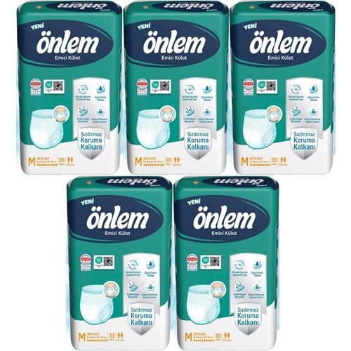 Önlem Emici Külot Yetişkin Hasta Bezi M - Medium - Orta 150 Adet (5PK*30)