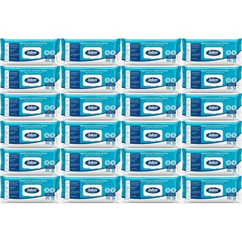 Önlem Hijyenik Vücut Temizleme Islak Mendil Havlu 1200 Yaprak (Ebat XXL) (24PK*50)