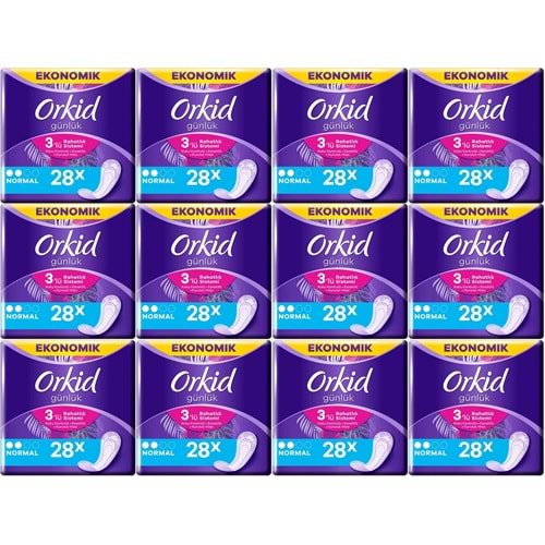 Orkid Günlük Ped Günlük Koruma Normal 336 Adet Ekonomik Paket (Tekli Paketlerde) (12PK*28)