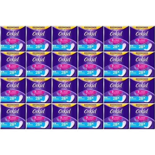 Orkid Günlük Ped Günlük Koruma Normal 672 Adet Ekonomik Paket (Tekli Paketlerde) (24PK*28)