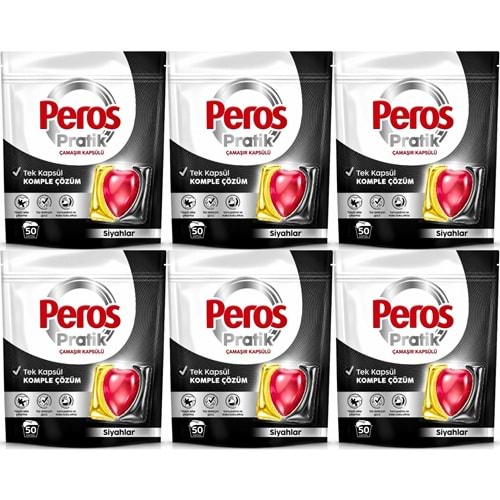 Peros Pratik Matik Çamaşır Deterjanı Kapsülü - Tableti 300 Adet Siyahlar (Avantaj Pk)