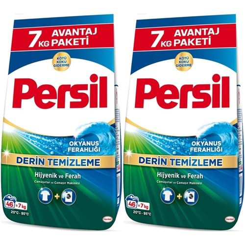 Persil Matik Toz Çamaşır Deterjanı 14KG Derin Temizleme Beyazlar İçin (2PK*7KG) (92 Yıkama)