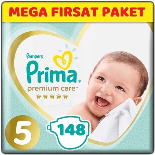 Prima Premium Care Bebek Bezi Beden:5 (11-16) Junior 148 Adet Mega Fırsat Pk