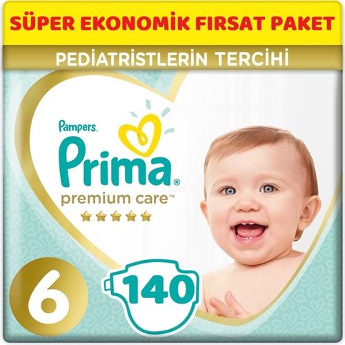 Prima Premium Care Bebek Bezi 6 Beden 13+ KG Extra Large 140 Adet Süper Ekonomik Fırsat Pk