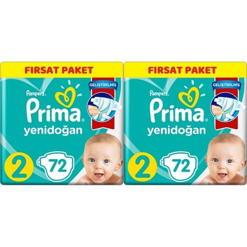 Prima Bebek Bezi Beden:2 (4-8Kg) Mini 144 Adet Süper Ekonomik Pk