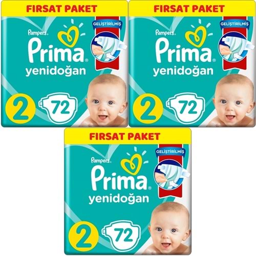 Prima Bebek Bezi Beden:2 (4-8Kg) Mini 216 Adet Ekonomik Fırsat Pk