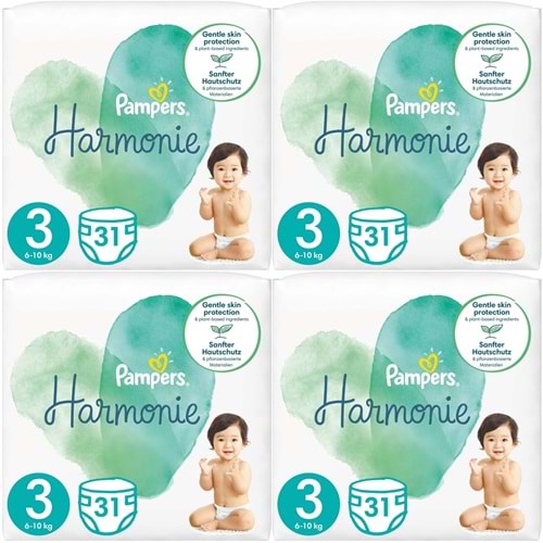 Prima Pampers Harmonie Bebek Bezi Beden:3 (6-10KG) Midi 124 Adet Avantaj Ultra Fırsat Pk