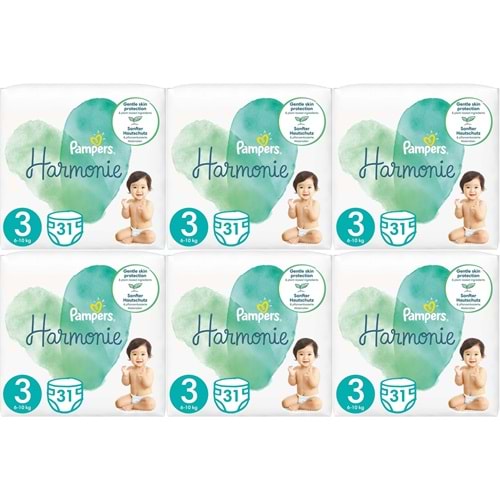 Prima Pampers Harmonie Bebek Bezi Beden:3 (6-10KG) Midi 186 Adet Ekstra Ultra Fırsat Pk
