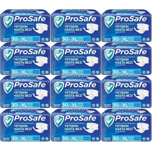 Prosafe Hasta Bezi Yetişkin Bel Bantlı Tekstil Yüzey XL-Extra Large Boy 360 Adet (12PK*30)