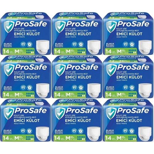 Prosafe Emici Külot Hasta Bezi M - Orta - Medium 126 Adet (9PK*14)
